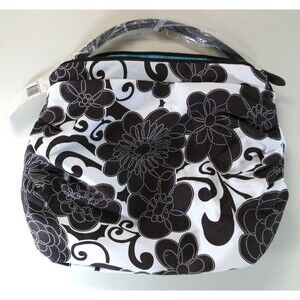 BNWT Saks Fifth Avenue Shoulder Bag Tote lined brown white floral